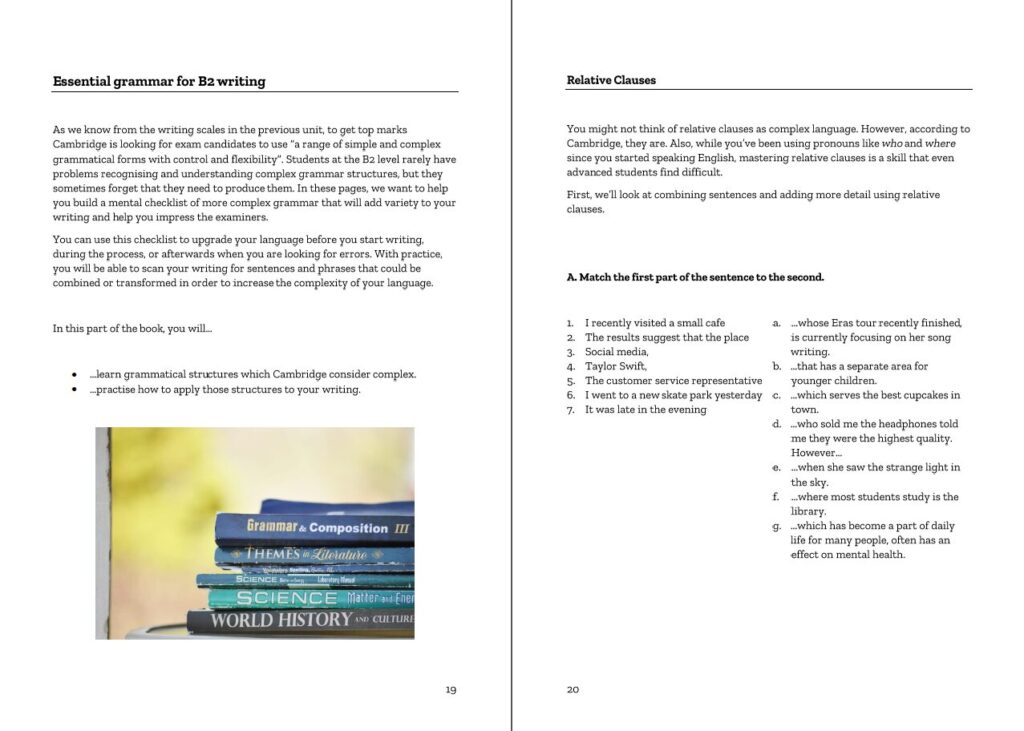 cambridge b2 first writing plus page 2