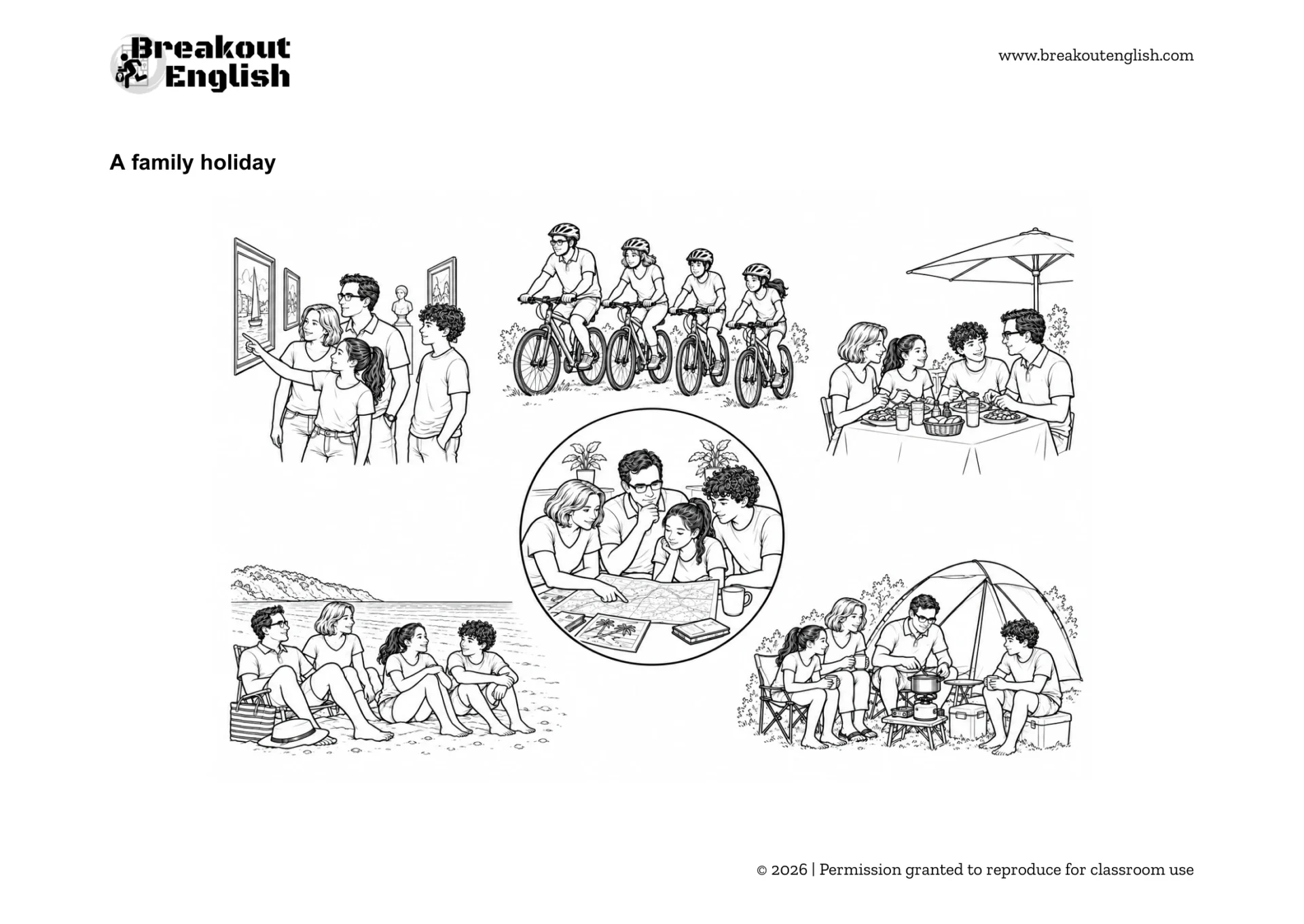B1 Speaking Parts 3 and 4 visual, A family holiday, PDF page 2