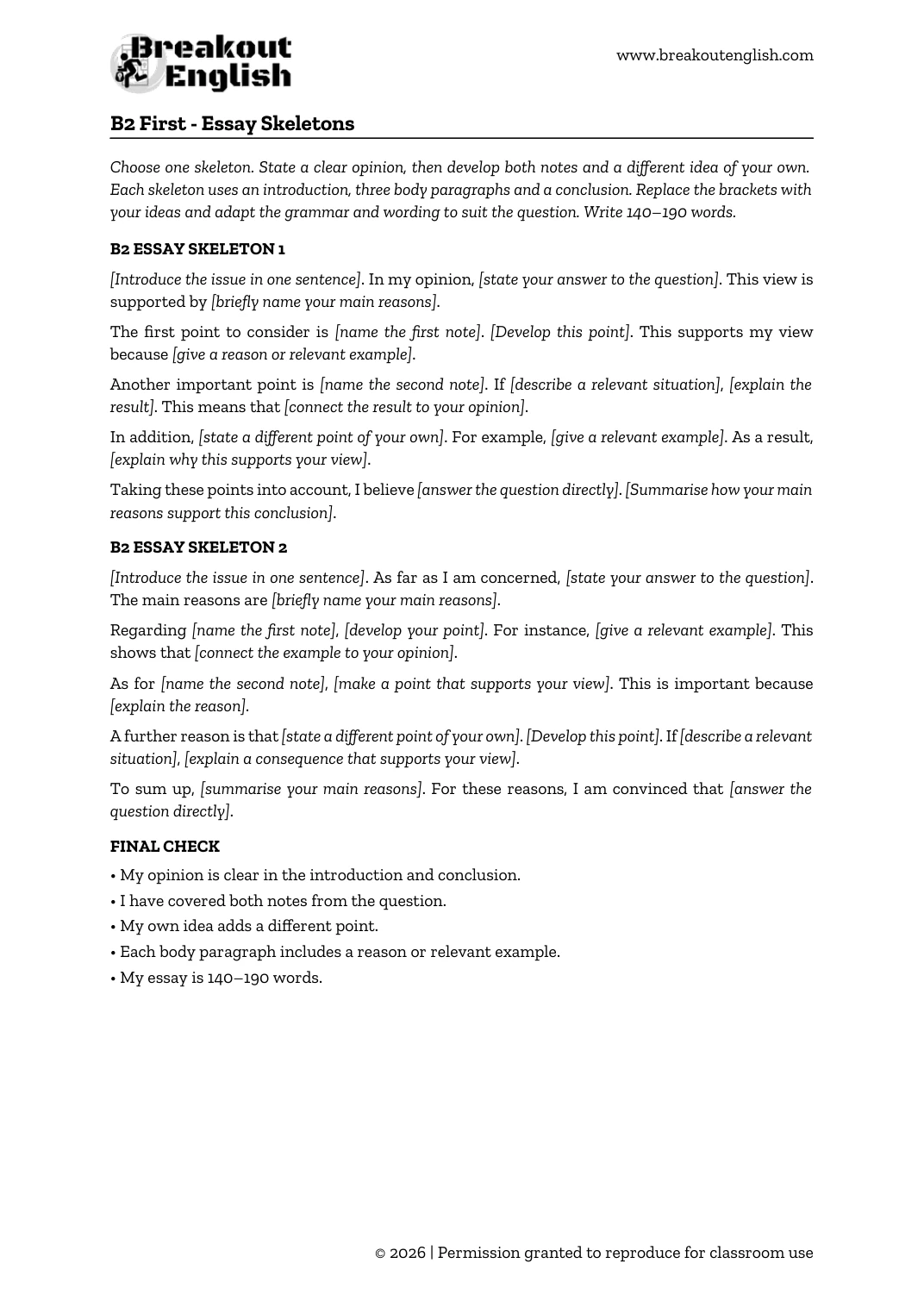 B2 First Essay Skeletons preview 01