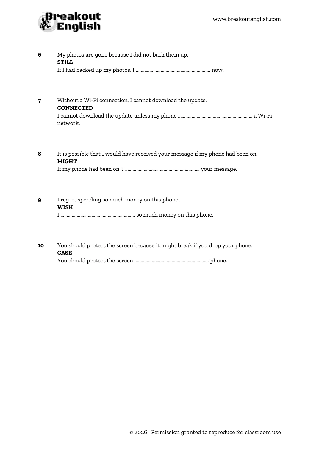 B2 First Transformations Conditionals preview 02