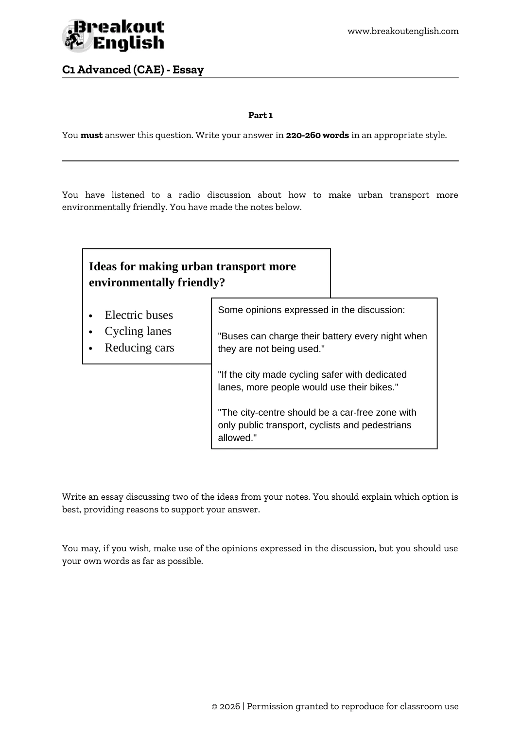 C1 Essay B Urban Transport preview 01
