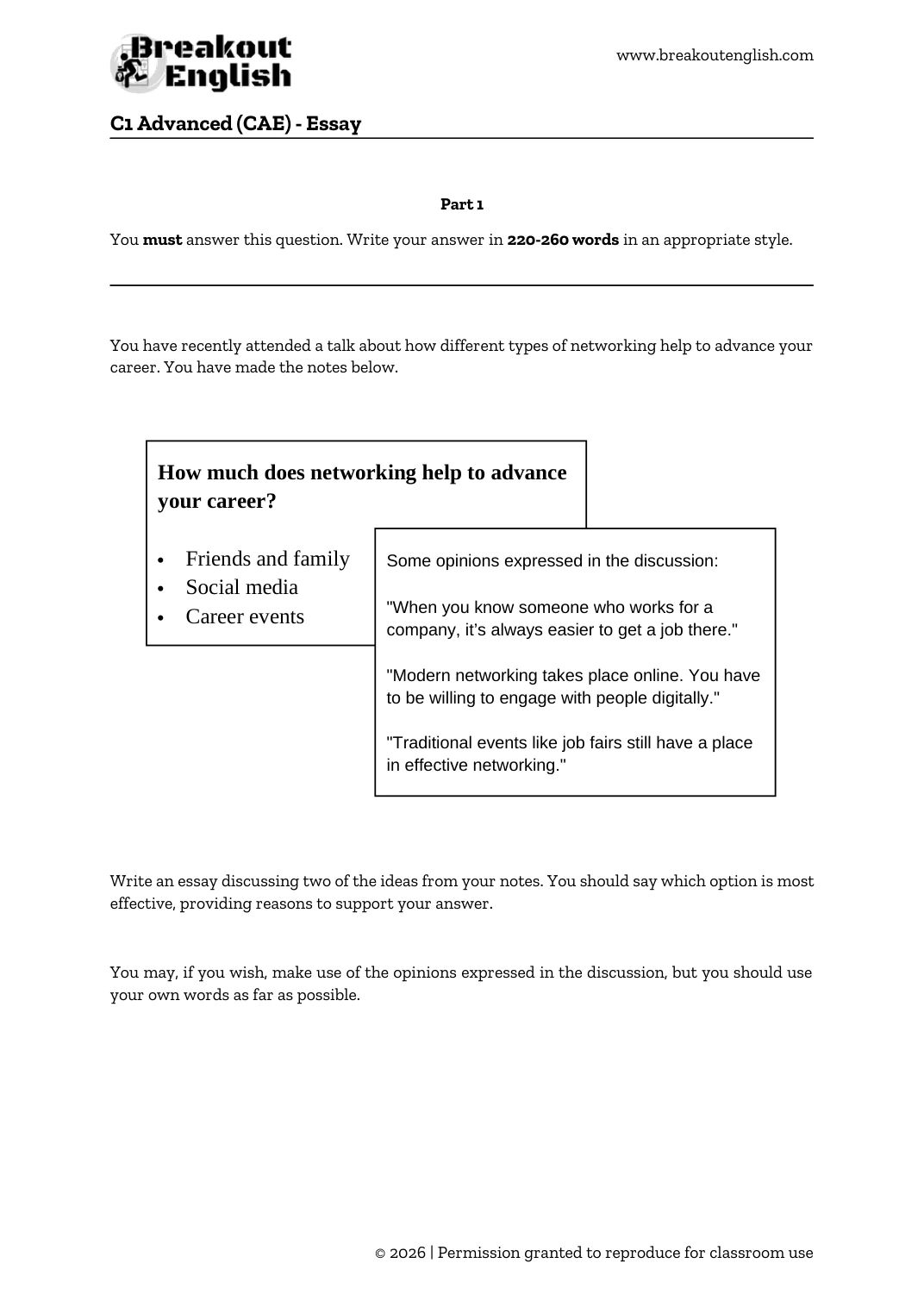 C1 Essay C Networking preview 01