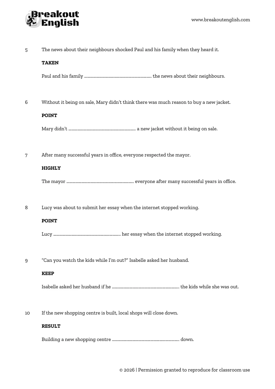 C1 fixed-expression transformations, student page 2