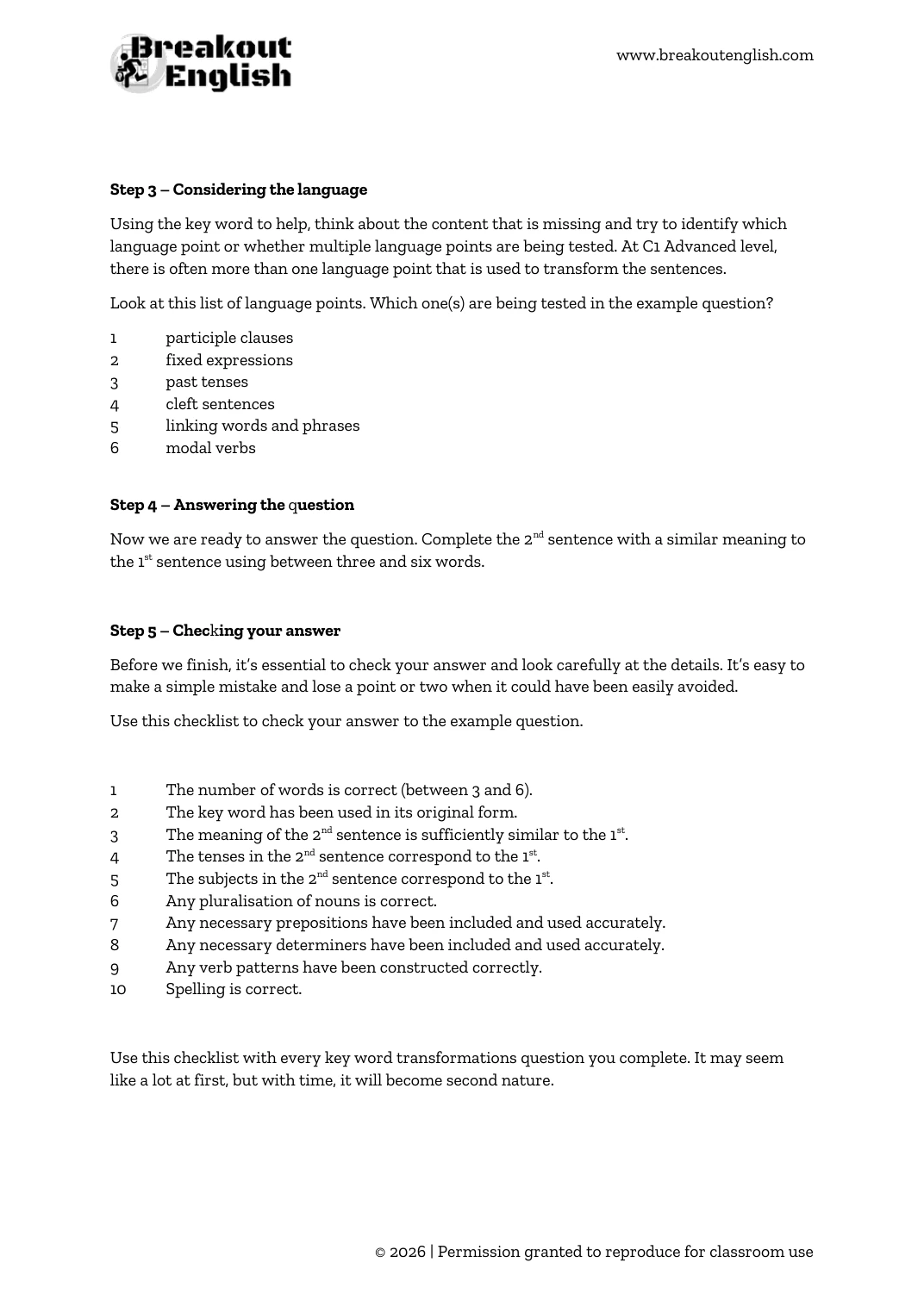C1 How to Do Key Word Transformations preview 02
