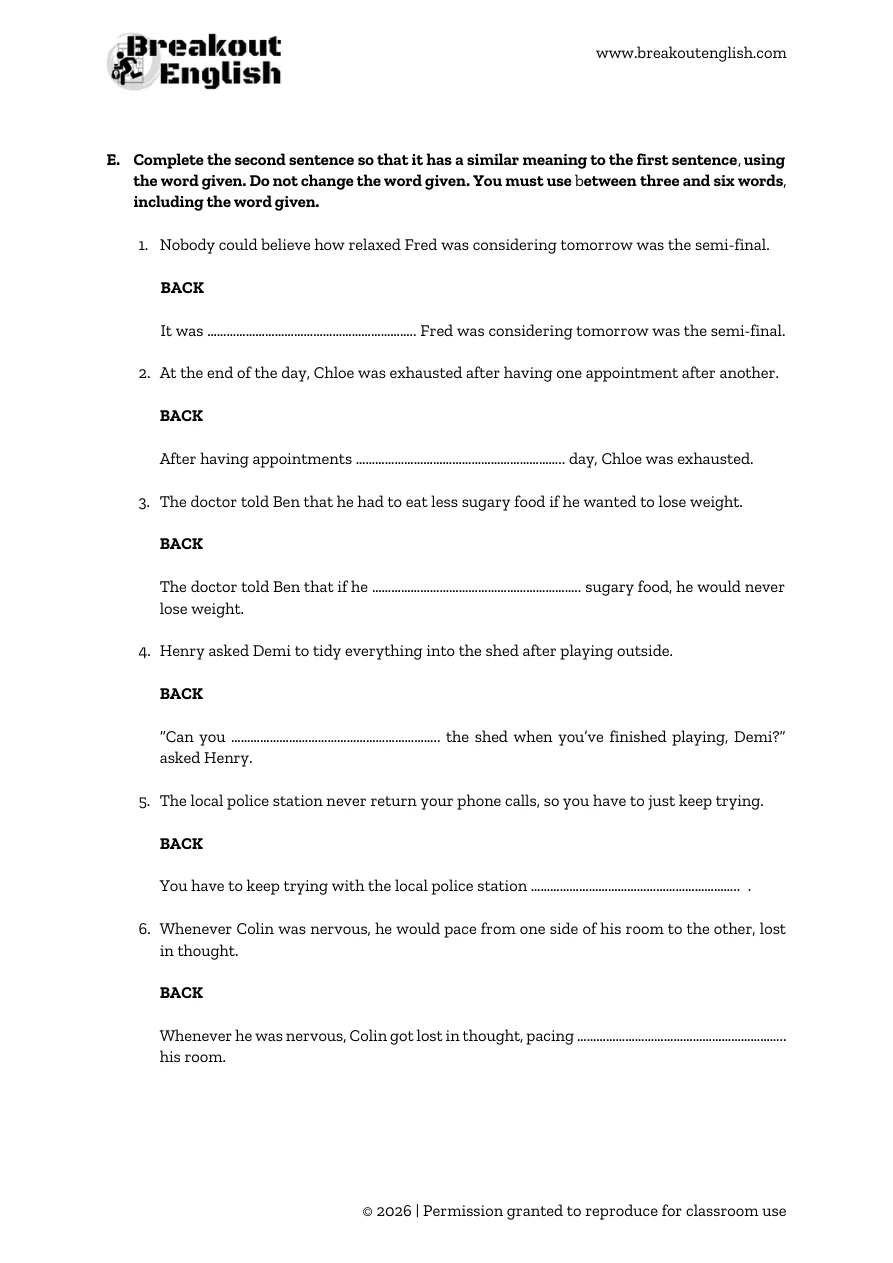 C1 Wordspot Back, student page 2