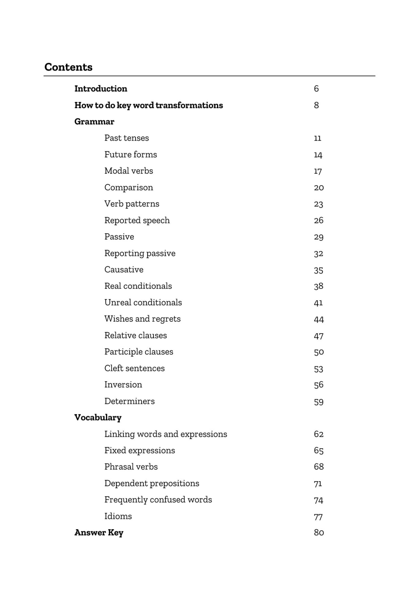 230 Key Word Transformations, sample page 1