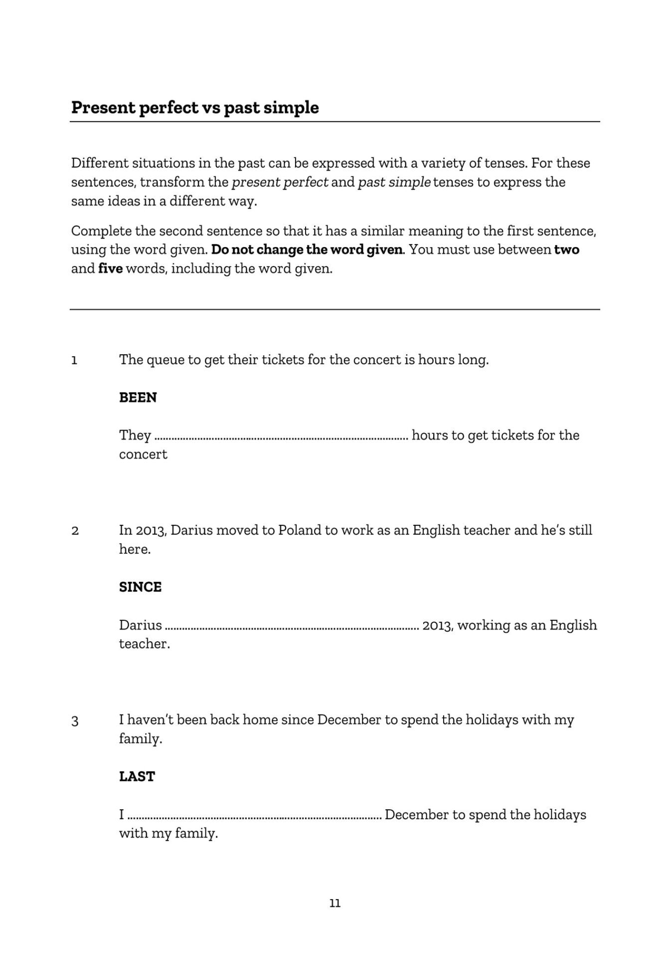 250 Key Word Transformations, sample page 4