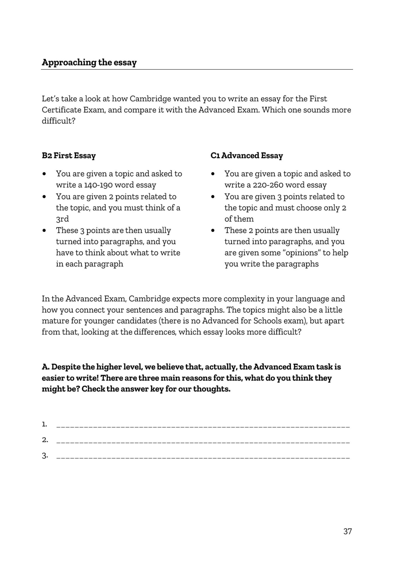 Advanced Writing Plus, sample page 3