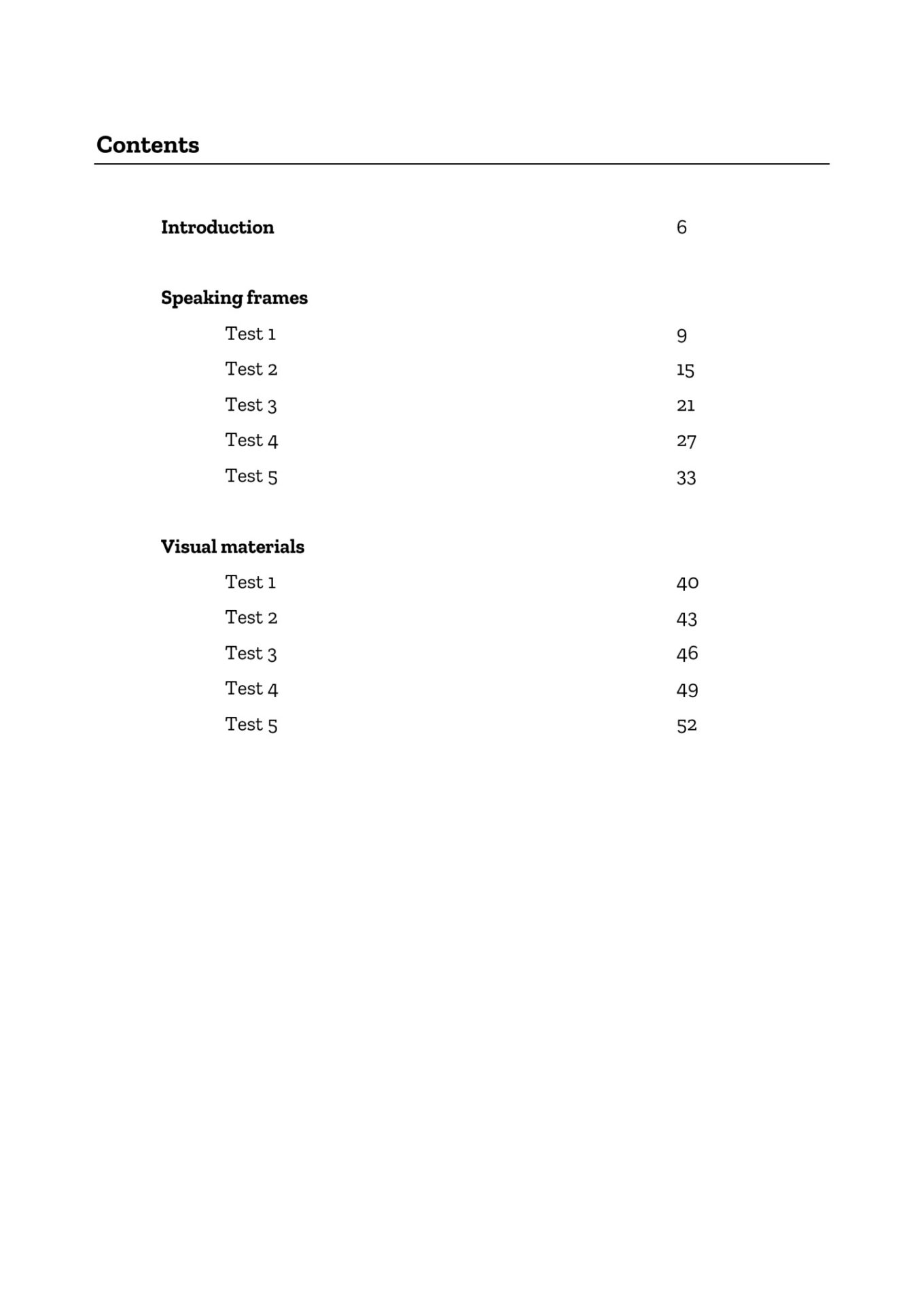 5 Speaking Tests, sample page 1